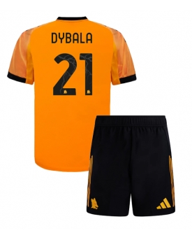 Billige Fotballdrakt AS Roma Paulo Dybala #21 Replika Bortedraktsett Barn 2025-26 Kortermet (med bukser)
